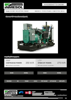 Dizel Jeneratörler INMESOL AV-280