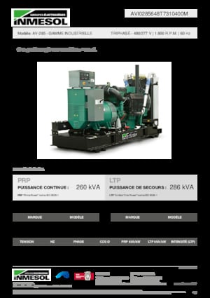 Dizel Jeneratörler INMESOL AV-285