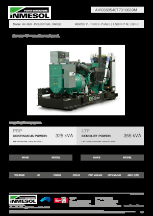 Diesel Power Generators INMESOL AV-360