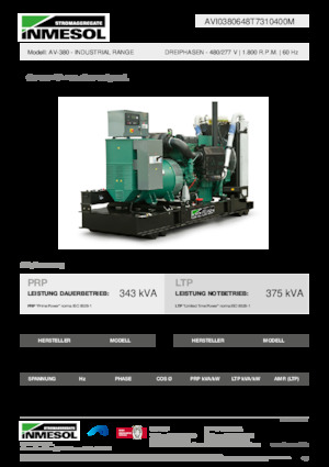 Dizel Jeneratörler INMESOL AV-380