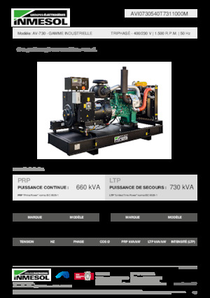 Dizel Jeneratörler INMESOL AV-730