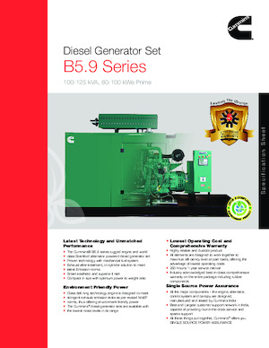 Diesel Power Generators Cummins C100D5P