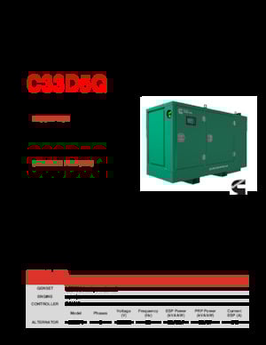 Diesel Power Generators Cummins C33D5Q