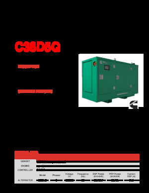 Dizel Jeneratörler Cummins C38D5Q