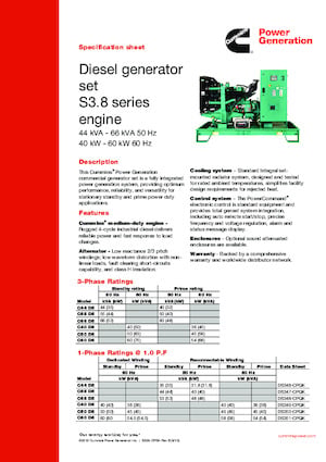 Diesel Power Generators Cummins C44 D5