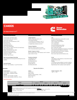 Dizel Jeneratörler Cummins C440D5
