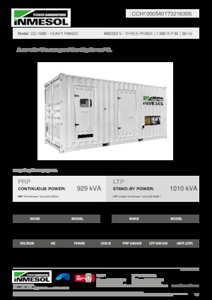 Dizel Jeneratörler INMESOL CC-1000