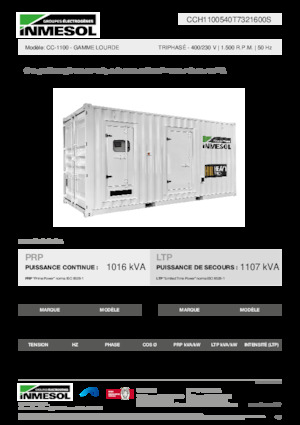 Dizel Jeneratörler INMESOL CC-1100