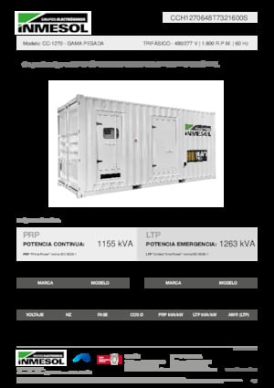 Dizel Jeneratörler INMESOL CC-1270