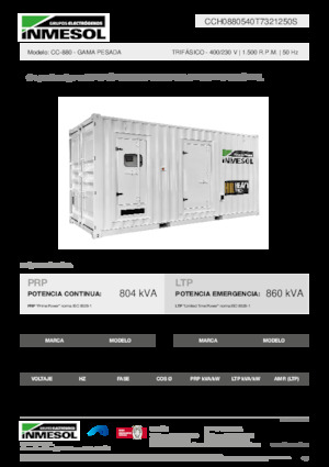 Dizel Jeneratörler INMESOL CC-880