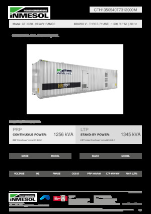 Dizel Jeneratörler INMESOL CT-1350