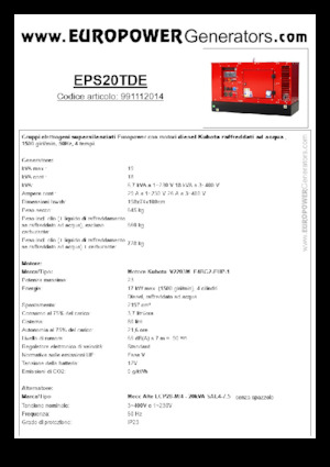 Diesel Power Generators Europower EPS20TDE (MA)