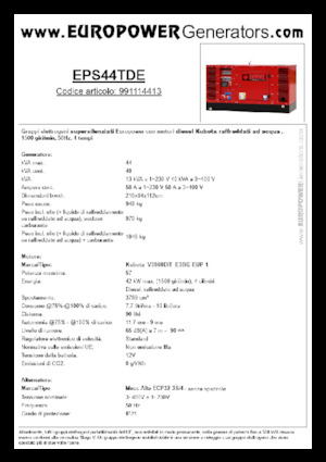 Diesel Power Generators Europower EPS44TDE (MA)