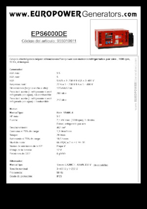 Diesel Power Generators Europower EPS6000DE (S)