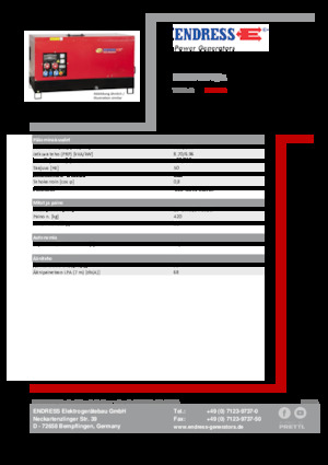 Diesel Power Generators Endress ESE 10 YW-B/A 