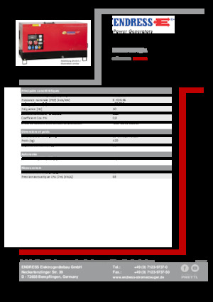 Diesel Power Generators Endress ESE 10 YW-B/A 