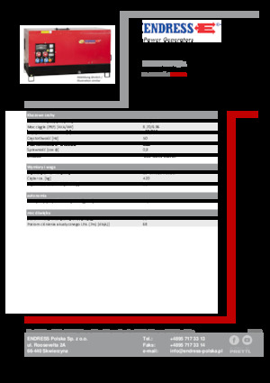Diesel Power Generators Endress ESE 10 YW-B/A 