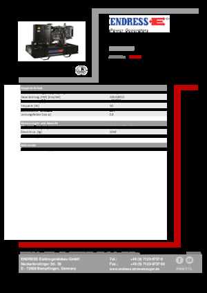 Diesel Power Generators Endress ESE 110 IW
