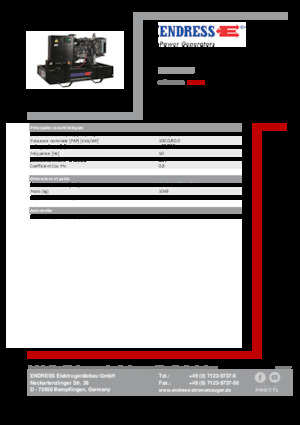 Diesel Power Generators Endress ESE 110 IW