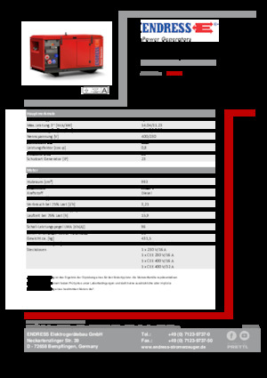 Dizel Jeneratörler Endress ESE 1306 DYS-GT ES ISO DI