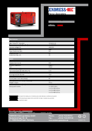 Dizel Jeneratörler Endress ESE 1306 DYS-GT ES ISO DI