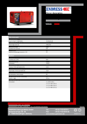 Dizel Jeneratörler Endress ESE 1306 DYS-GT ES ISO DI