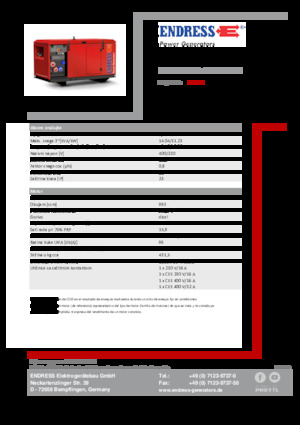 Dizel Jeneratörler Endress ESE 1306 DYS-GT ES ISO DI