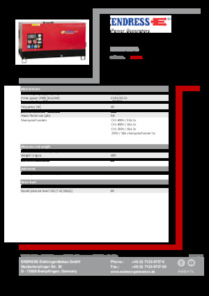 Diesel Power Generators Endress ESE 15 YW-B