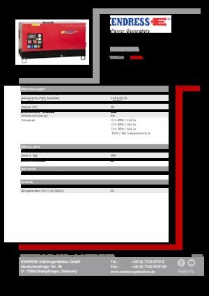 Diesel Power Generators Endress ESE 15 YW-B