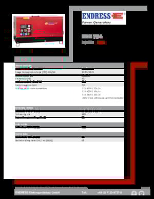 Diesel Power Generators Endress ESE 15 YW-B