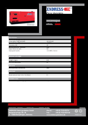 Dizel Jeneratörler Endress ESE 20 YW/AS 