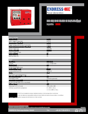 Gasoline Power Generators Endress ESE 608 DHG ES DI ISO Duplex Silent