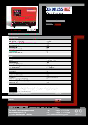 Gasoline Power Generators Endress ESE 608 YS-GT ES DI