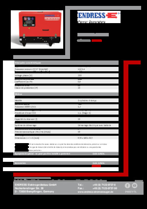 Gasoline Power Generators Endress ESE 608 YS-GT ES DI