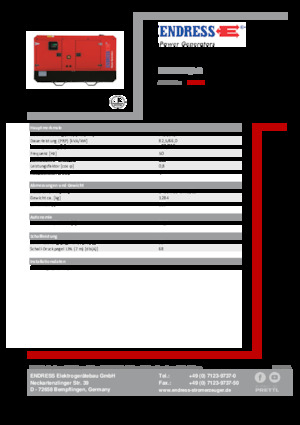 Diesel Power Generators Endress ESE 90 IW/AS
