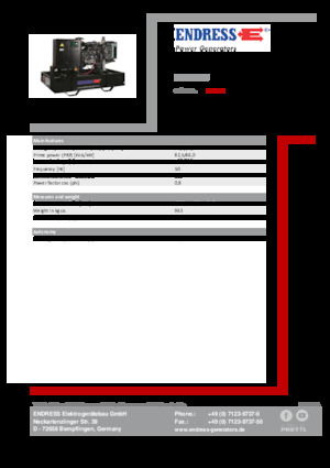 Dizel Jeneratörler Endress ESE 90 IW