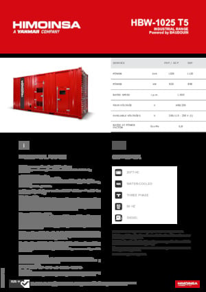Diesel Power Generators HIMOINSA HBW-1025 T5