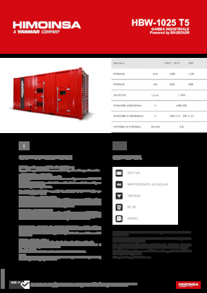 Diesel Power Generators HIMOINSA HBW-1025 T5