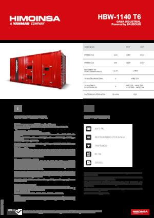 Diesel Power Generators HIMOINSA HBW-1140 T6