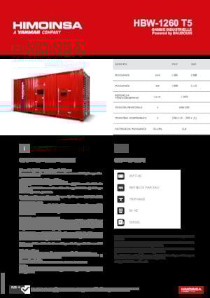 Diesel Power Generators HIMOINSA HBW-1260 T5