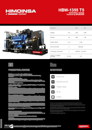 Diesel Power Generators HIMOINSA HBW-1355 T5