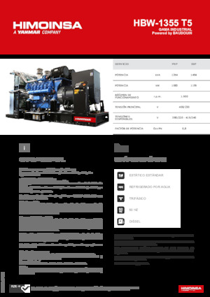 Diesel Power Generators HIMOINSA HBW-1355 T5