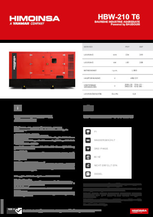 Dizel Jeneratörler HIMOINSA HBW-210 T6