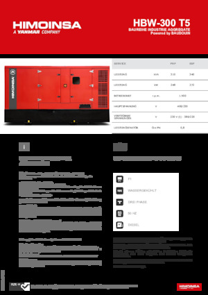 Diesel Power Generators HIMOINSA HBW-300 T5