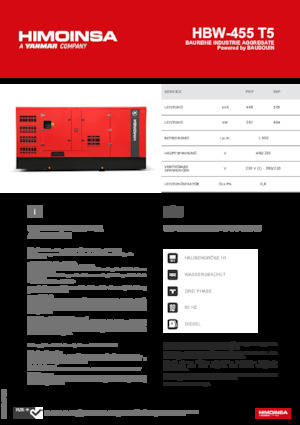 Dizel Jeneratörler HIMOINSA HBW-455 T5
