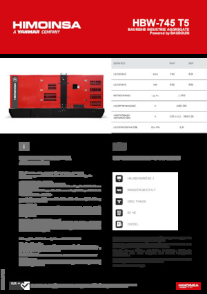 Diesel Power Generators HIMOINSA HBW-745 T5