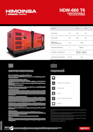Diesel Power Generators HIMOINSA HDW-660 T6
