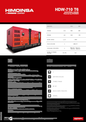 Diesel Power Generators HIMOINSA HDW-710 T6