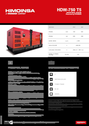 Diesel Power Generators HIMOINSA HDW-750 T5