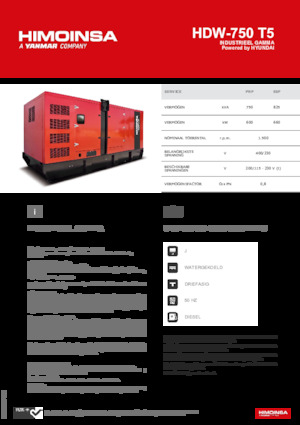 Diesel Power Generators HIMOINSA HDW-750 T5